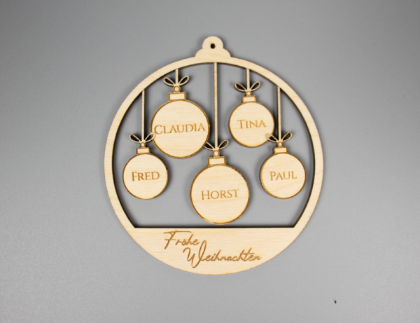 Weihnachtskugel personalisiert Familie_H